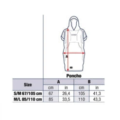 Cressi Poncho / Changing Robe - Blue -Outlet Wetsuit Zone Store 2020 Cressi Poncho Changing Robe Size Chart