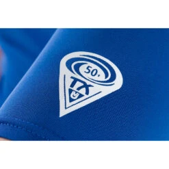 Typhoon Junior Flatlock Short Sleeve Rashguard - Aqua Blue -Outlet Wetsuit Zone Store 2020 Typhoon Junior rash 2 06