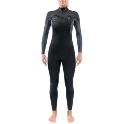 Outlet Wetsuit Zone Store 20 Dakine Womens Quantum 3/2mm Chest-Zip Wetsuit - Black