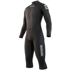 Mystic Brand 3/2mm Back-Zip Shortleg Flatlock Wetsuit - Black