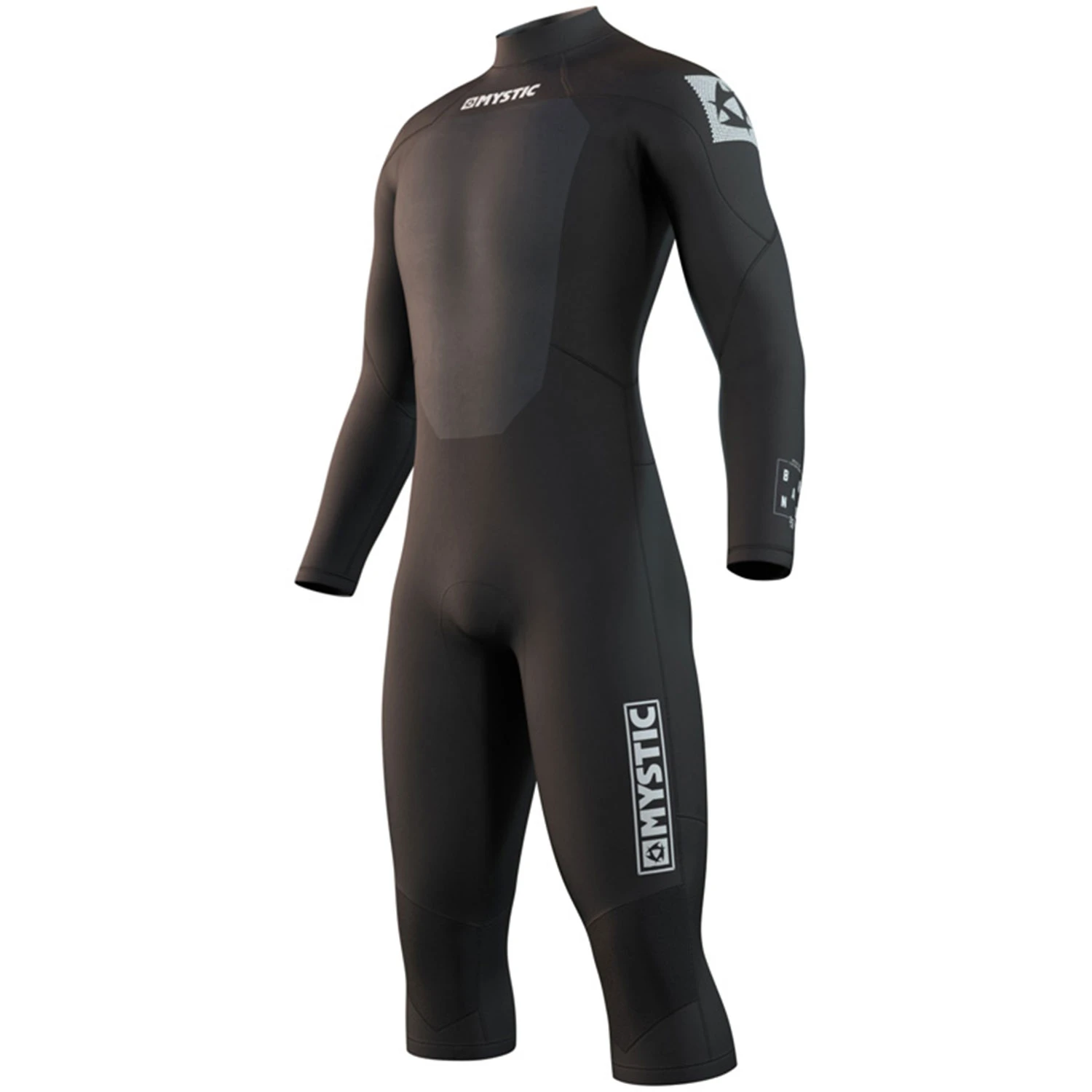 Mystic Brand 3/2mm Back-Zip Shortleg Flatlock Wetsuit - Black 1 Mystic Brand 3/2mm Back-Zip Shortleg Flatlock Wetsuit - Black