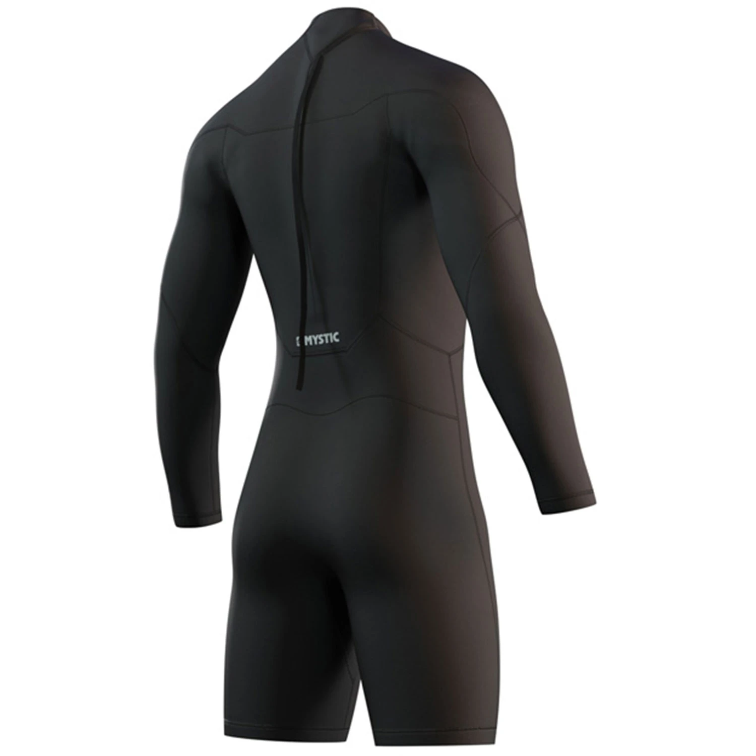 Mystic Brand 3/2mm Back-Zip Longarm Shorty Wetsuit - Black 2 Mystic Brand 3/2mm Back-Zip Longarm Shorty Wetsuit - Black - Image 2