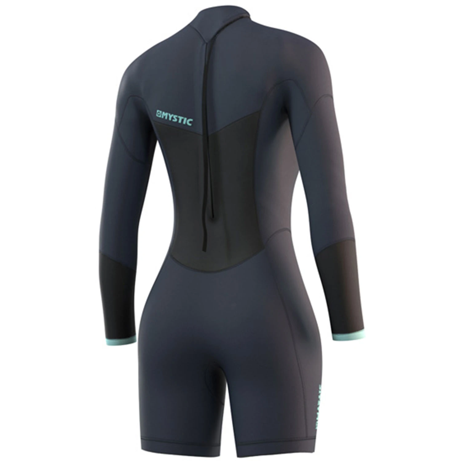 Mystic Womens Brand 3/2mm Longarm Shorty Wetsuit - Night Blue 2 Mystic Womens Brand 3/2mm Longarm Shorty Wetsuit - Night Blue - Image 2