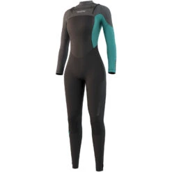 Mystic Womens Diva 3/2mm Front Zip Wetsuit - Black/Mint