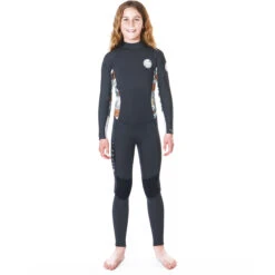 Rip Curl Junior Dawn Patrol 5/3mm Back-Zip Wetsuit - Charcoal -Outlet Wetsuit Zone Store 2021 Rip Curl Junior Dawn Patrol 53 Backzip Wetsuit Grey WSMYCS 0084 3