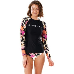 Rip Curl Womens LS UV Rash Top - Northshore -Outlet Wetsuit Zone Store 2021 Rip Curl Womens LS UV Rash Top Northshore WLY3SW 0090 3