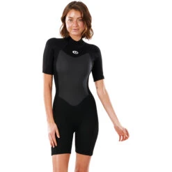 Rip Curl Womens Omega 1.5mm Shorty Wetsuit - Black -Outlet Wetsuit Zone Store 2021 Rip Curl Womens Omega Shorty Wetsuit Black WSP9QW 0090 3