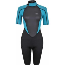 Typhoon Womens Storm3 3/2mm Shorty Wetsuit - Aqua