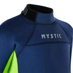 Mystic Junior Star 5/4mm Back-Zip Wetsuit - Night Blue -Outlet Wetsuit Zone Store 2022 Mystic Junior Star 54mm Backzip Wetsuit Navy Lime 220040 449 05
