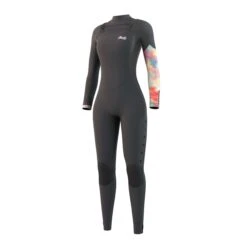 Mystic Womens Jayde 3/2mm Chest-Zip Wetsuit - Grey