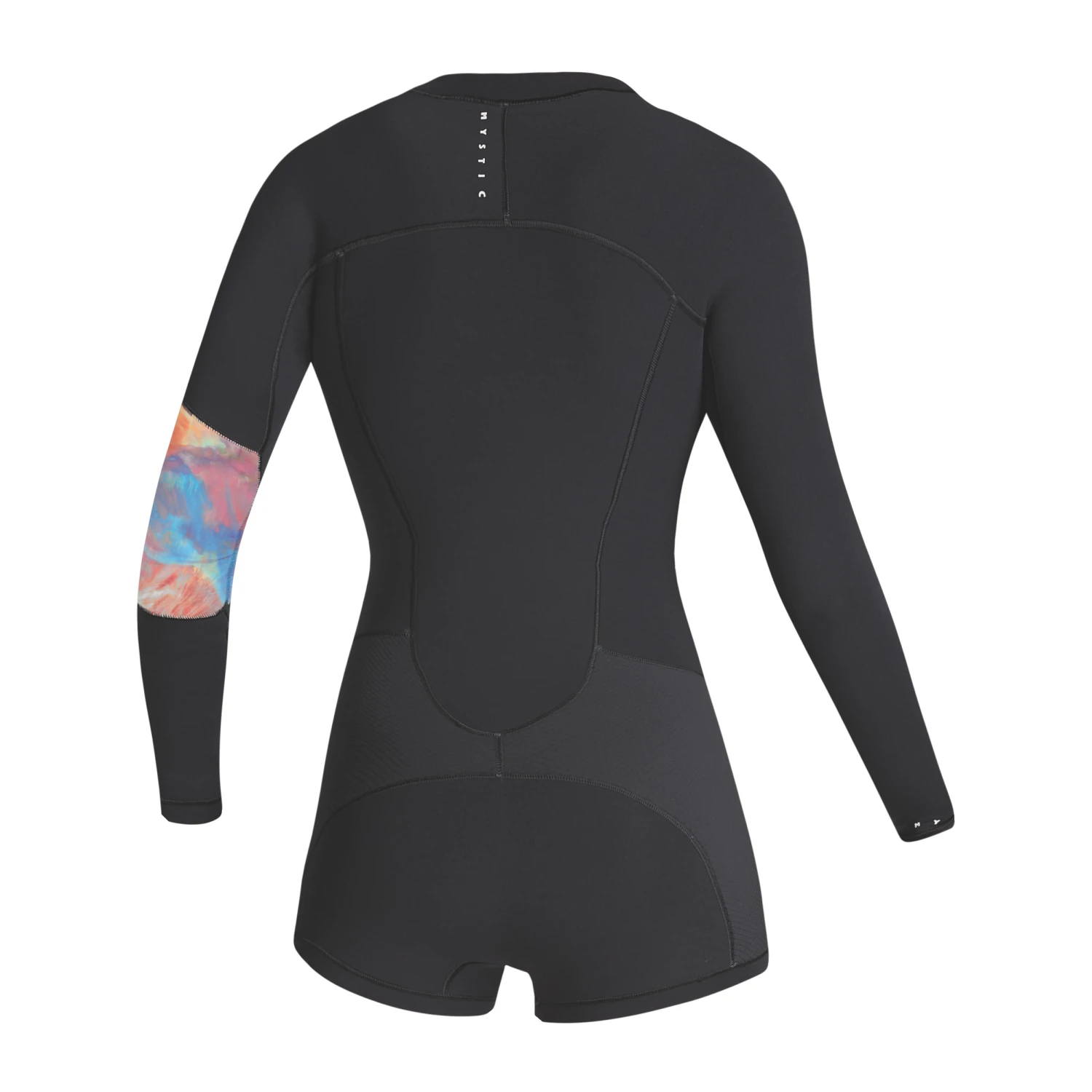 Mystic Womens Lunar 2/2mm Front-Zip Longarm Shorty Wetsuit - Dark Grey 2 Mystic Womens Lunar 2/2mm Front-Zip Longarm Shorty Wetsuit - Dark Grey - Image 2