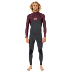 Rip Curl Dawn Patrol 5/3mm Chest Zip Wetsuit - Wine