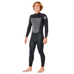 Rip Curl Omega 3/2mm E-Stitch Back Zip Wetsuit - Black
