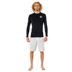 Rip Curl Thermo Long Sleeve Thermal Rash - Black -Outlet Wetsuit Zone Store 2022 Rip Curl Thermpro Long Sleeve Top WLYYAM 0090 3
