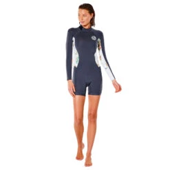Rip Curl Womens Dawn Patrol EC 2/2mm Springsuit - Charcoal -Outlet Wetsuit Zone Store 2022 Rip Curl Womens ECO Dawn Patrol Spring Suit Charcoal 115WSP 8059 4
