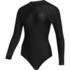 Mystic Womens Jayde Long Sleeve Swimsuit Rashvest - Black