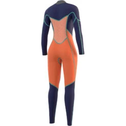 Mystic Womens Jayde 3/2mm Chest-Zip Fullsuit Wetsuit - Navy -Outlet Wetsuit Zone Store 2023 Mystic Jayde Fullsuit Double Front Zip Wetsuit Black 4