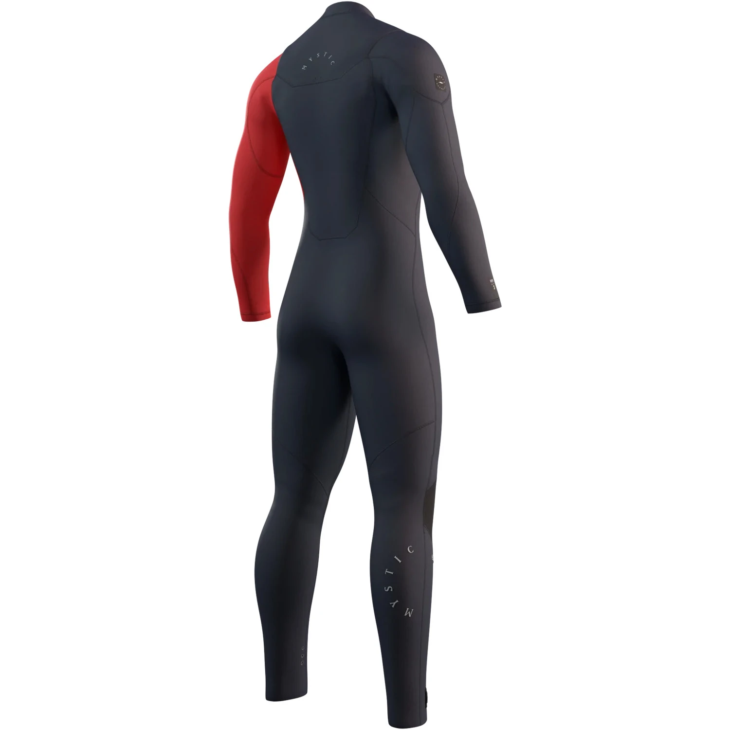 Mystic Marshall 4/3mm Front-Zip Fullsuit Wetsuit - Navy/Red 2 Mystic Marshall 4/3mm Front-Zip Fullsuit Wetsuit - Navy/Red - Image 2
