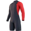 Mystic Marshall 3/2mm Long Arm Shorty Wetsuit - Navy/Red