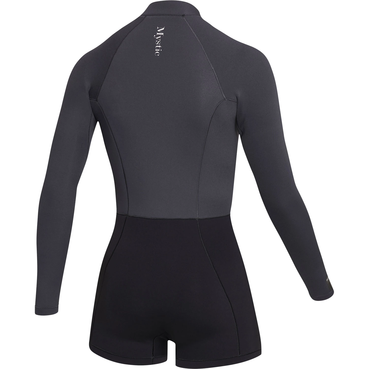 Mystic Womens Lunar 2/2mm Front-Zip Longarm Shorty Wetsuit - Black 2 Mystic Womens Lunar 2/2mm Front-Zip Longarm Shorty Wetsuit - Black - Image 2