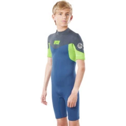 Rip Curl Junior Dawn Patrol 3/2mm Shorty Wetsuit - Blue Grey WSP8BJ -Outlet Wetsuit Zone Store 80109 WSP8EJ 0131 1