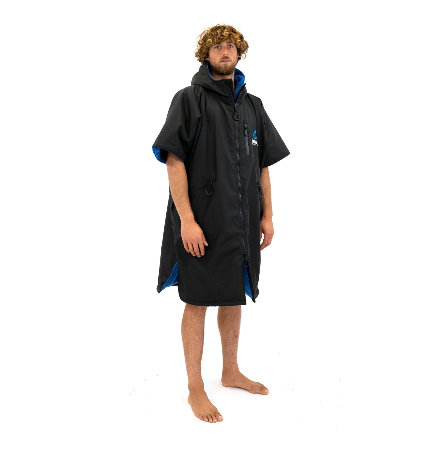 Surflogic Storm Robe SS Waterproof Poncho / Changing Robe - Black 2 Surflogic Storm Robe SS Waterproof Poncho / Changing Robe - Black - Image 2
