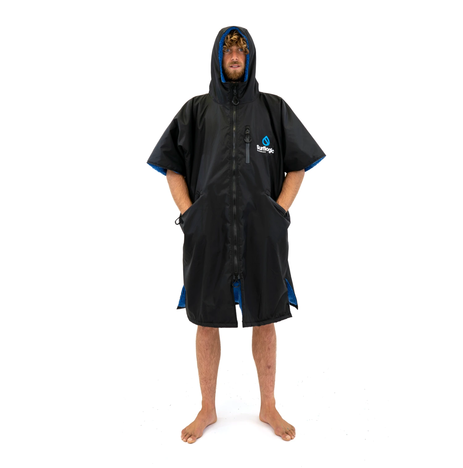 Surflogic Storm Robe SS Waterproof Poncho / Changing Robe - Black 1 Surflogic Storm Robe SS Waterproof Poncho / Changing Robe - Black