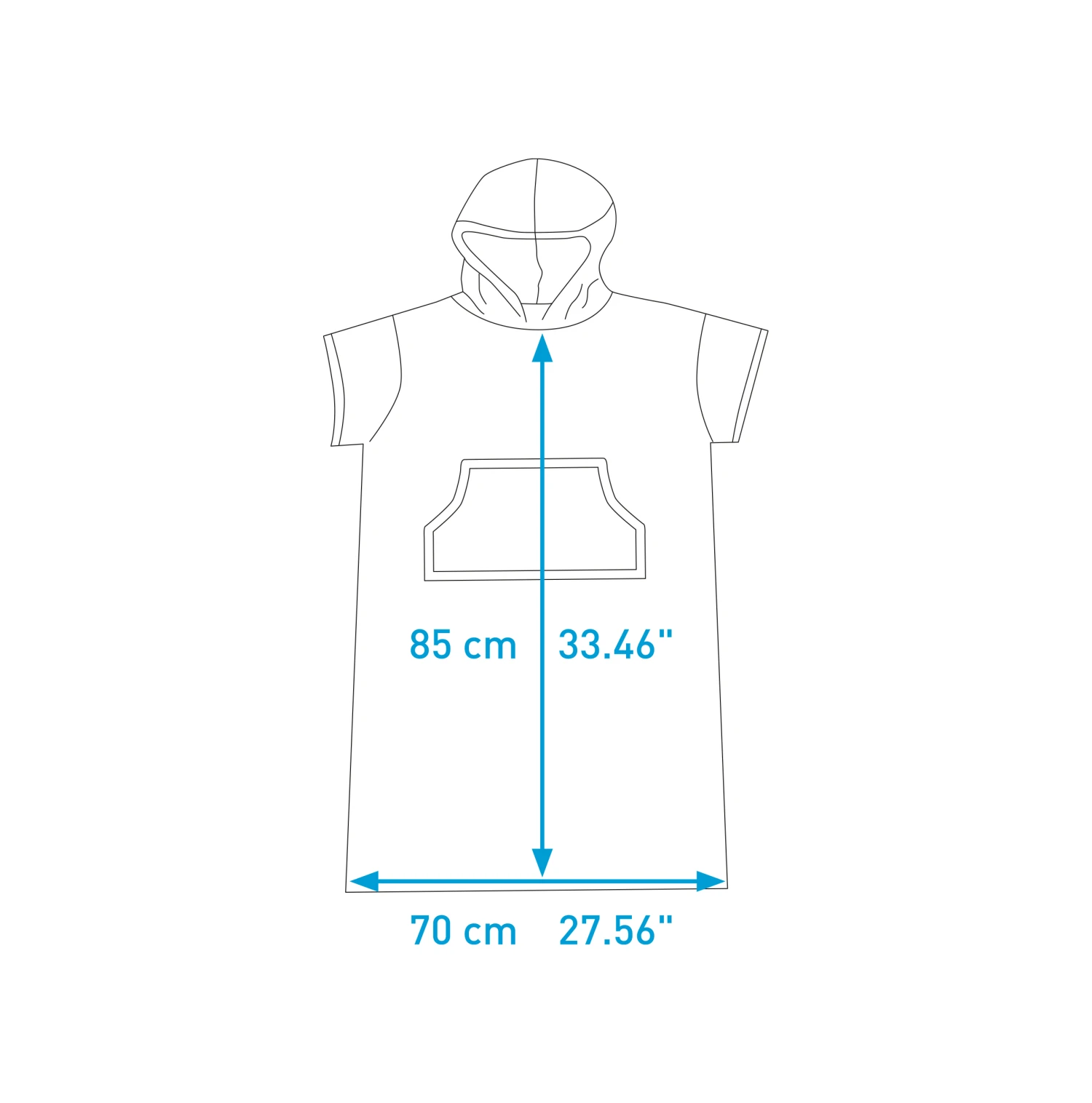 Surflogic Junior Poncho / Changing Robe - Cyan/Pink 2 Surflogic Junior Poncho / Changing Robe - Cyan/Pink - Image 2