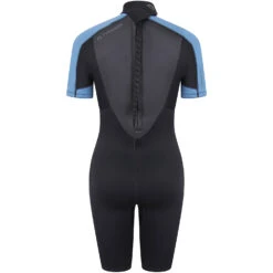 Typhoon Womens Swarm3 3/2mm Shorty Wetsuit - Black/Blue -Outlet Wetsuit Zone Store Typhoon Womens Swarm3 Shorty Wetsuit 250987 BLACK BLUE STEEL 2