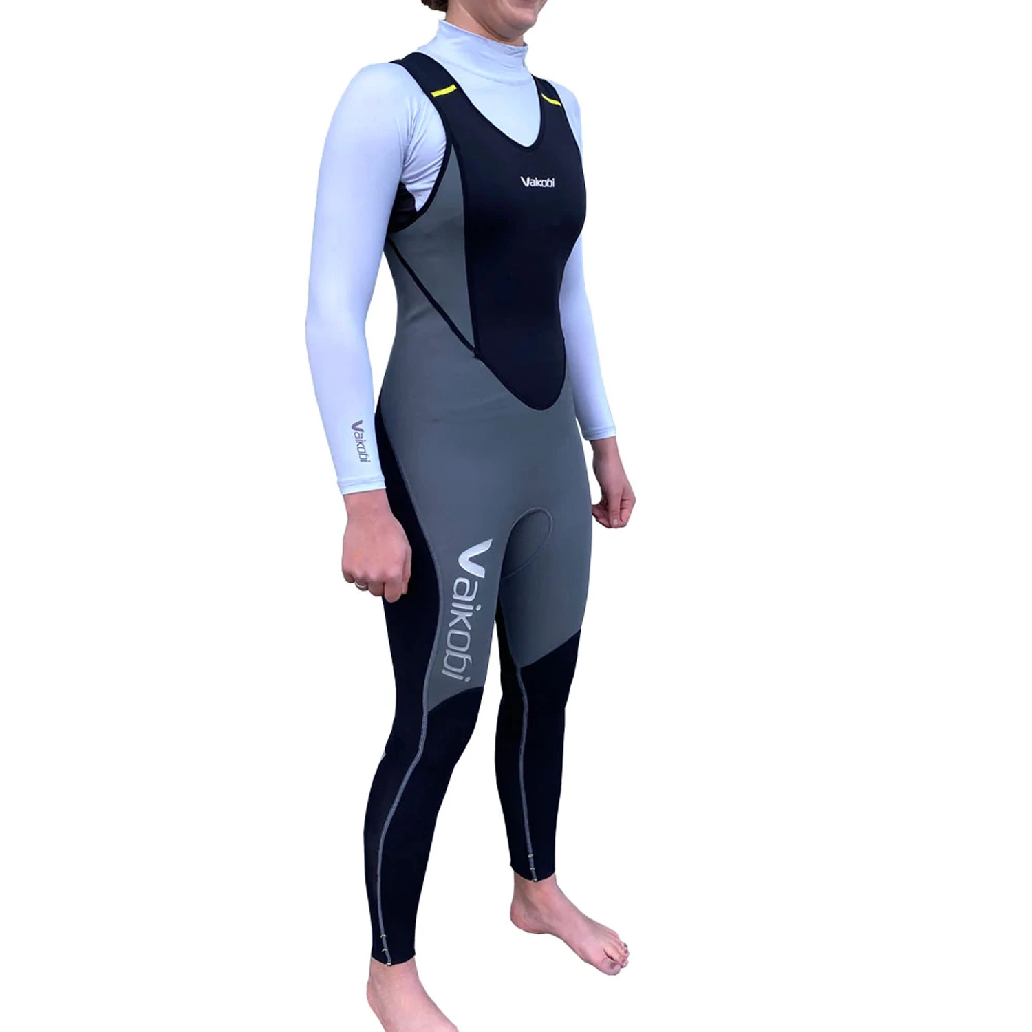 Vaikobi Womens FLEXFORCE 1.5mm GBS Long John Wetsuit - Black/Grey 1 Vaikobi Womens FLEXFORCE 1.5mm GBS Long John Wetsuit - Black/Grey