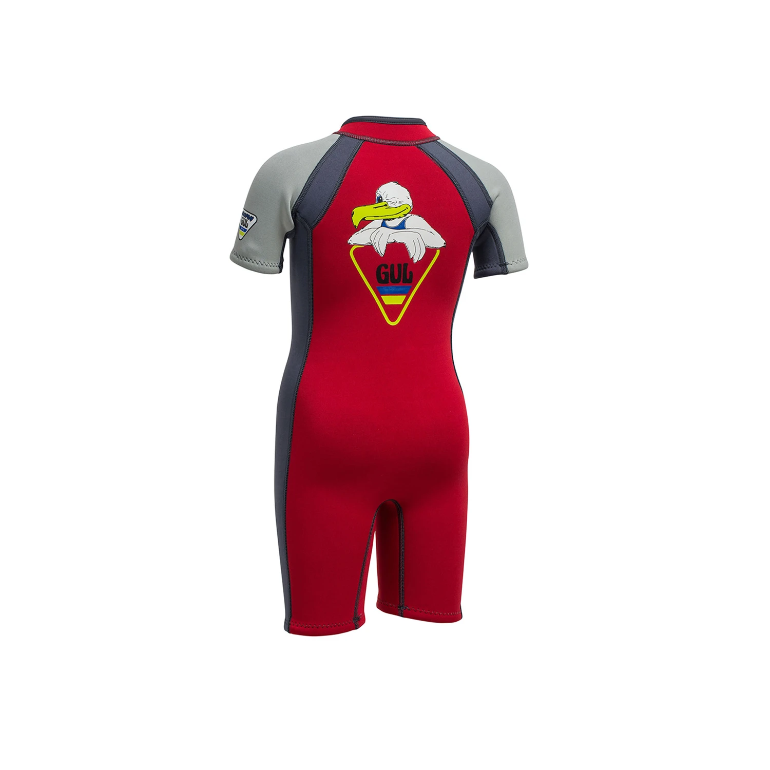 Gul Junior Seaspray 3/2mm FZ T2 Shorty Wetsuit - Red/Grey - Image 2