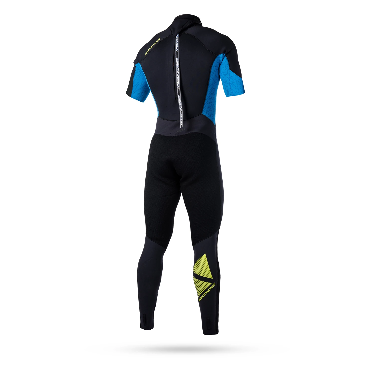 Magic Marine Ultimate 3/2mm Back-Zip Flatlock Shortarm Wetsuit - Blue - Image 2