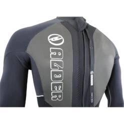 Alder Stealth 3/2mm Blindstitched Backzip Wetsuit - Black 6 Alder Stealth 3/2mm Blindstitched Backzip Wetsuit - Black -Outlet Wetsuit Zone Store stealth mens full blk sliver detail 229