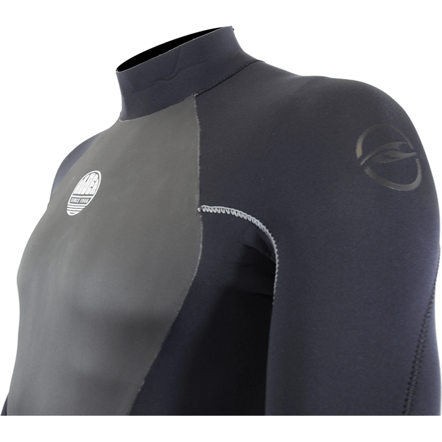 Alder Stealth 3/2mm Blindstitched Backzip Wetsuit - Black 4 Alder Stealth 3/2mm Blindstitched Backzip Wetsuit - Black - Image 4